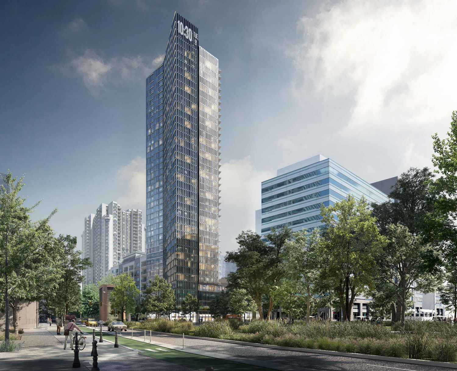 Render of 110 Town Square Place, via The City of Jersey City